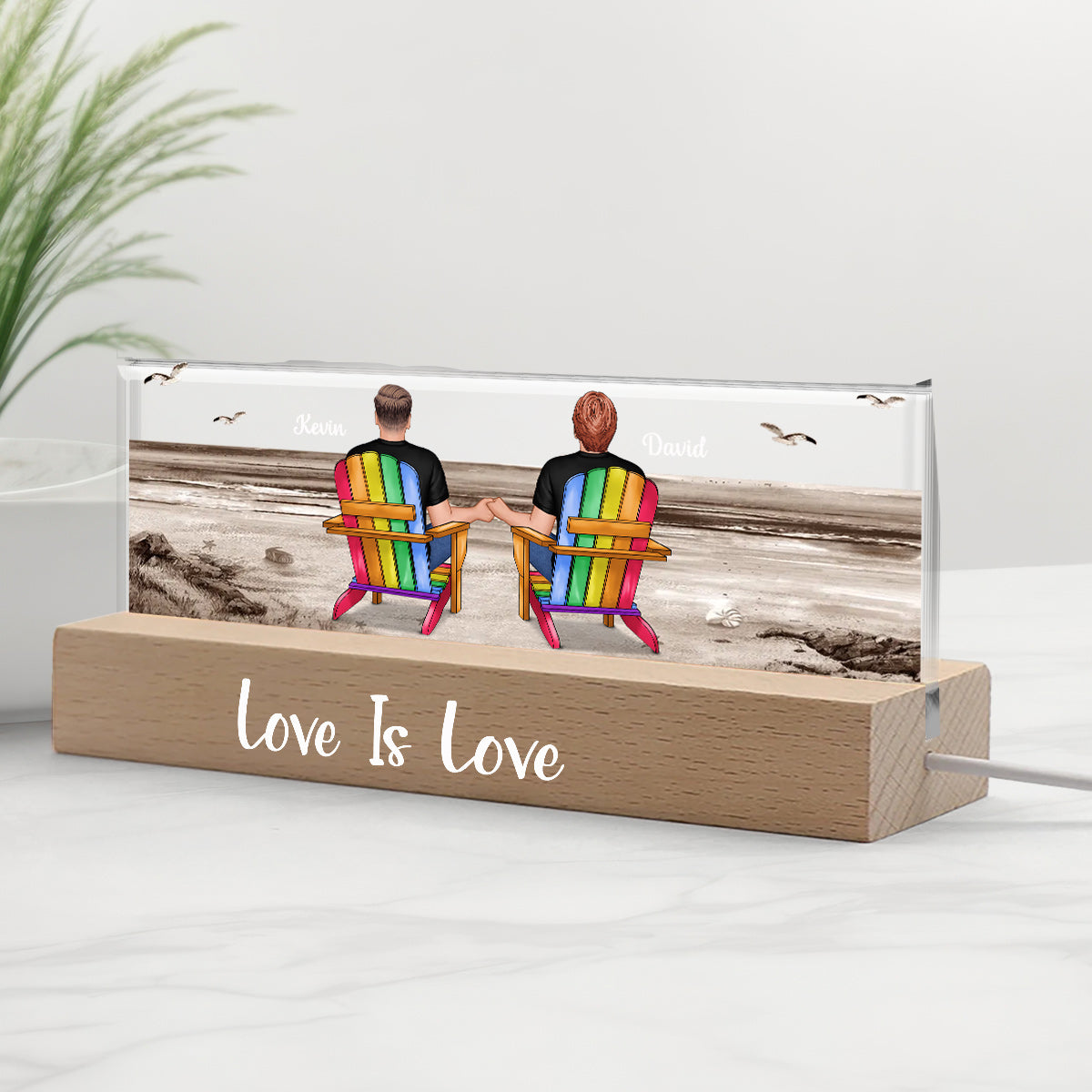 Liebe ist Liebe – Personalisierte LED-Nachtleuchte zur Unterstützung der LGBTQ+-Community