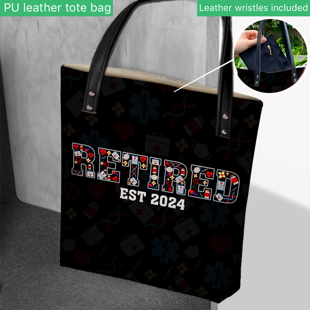 Retired Nurse Since - Personalized Nurse Tote Bag