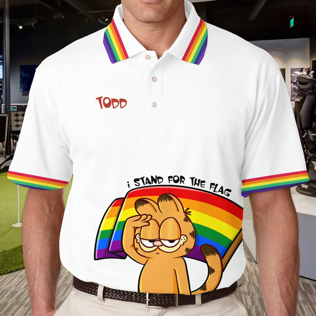 LGBT Pride Month Löwe Das bin ich - Personalisiertes LGBT-Unterstützungs-Poloshirt