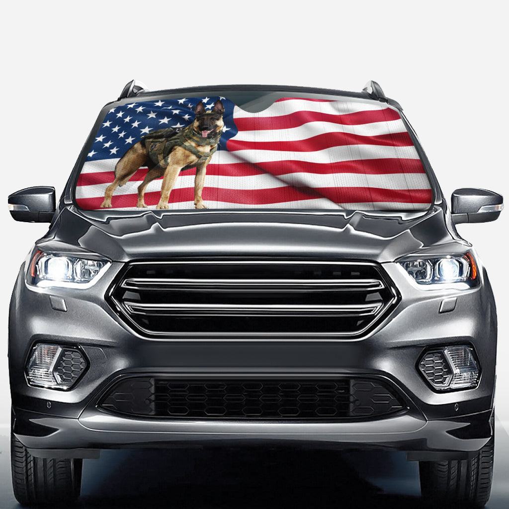 Back The Blue K9 – Personalisierter Sonnenschutz für Polizeiautos