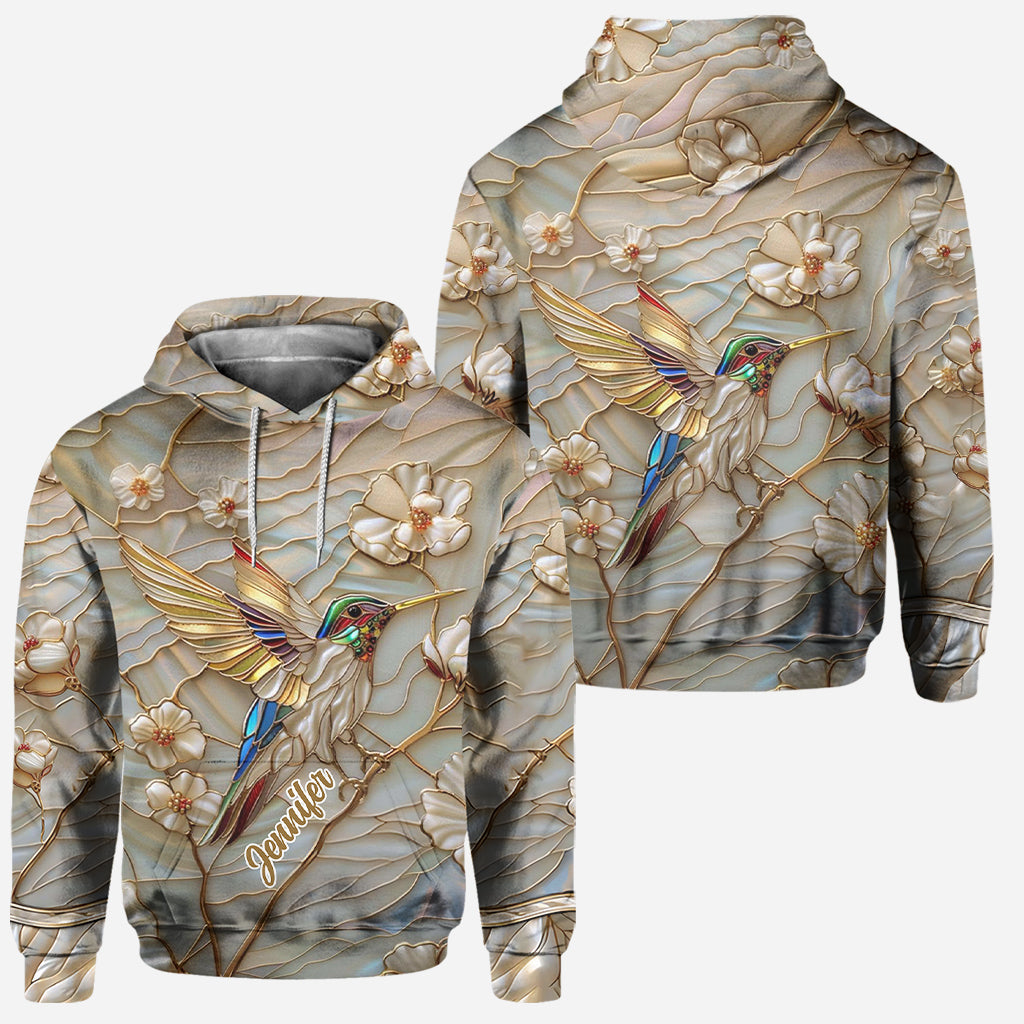 Beautiful Hummingbird - Personalized Hummingbird Hoodie and Leggings