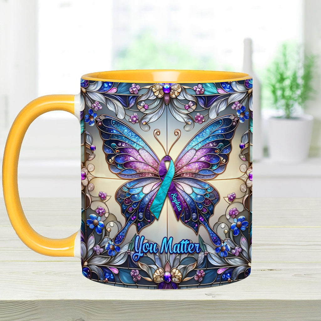 Du bist wichtig – Personalisierte Tasse mit Akzent zur Suizidprävention