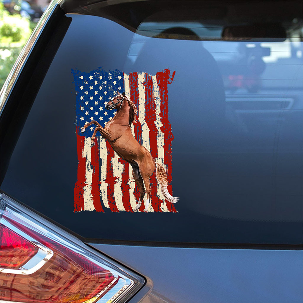 Puppy Flag - Personalized Horse Decal Full