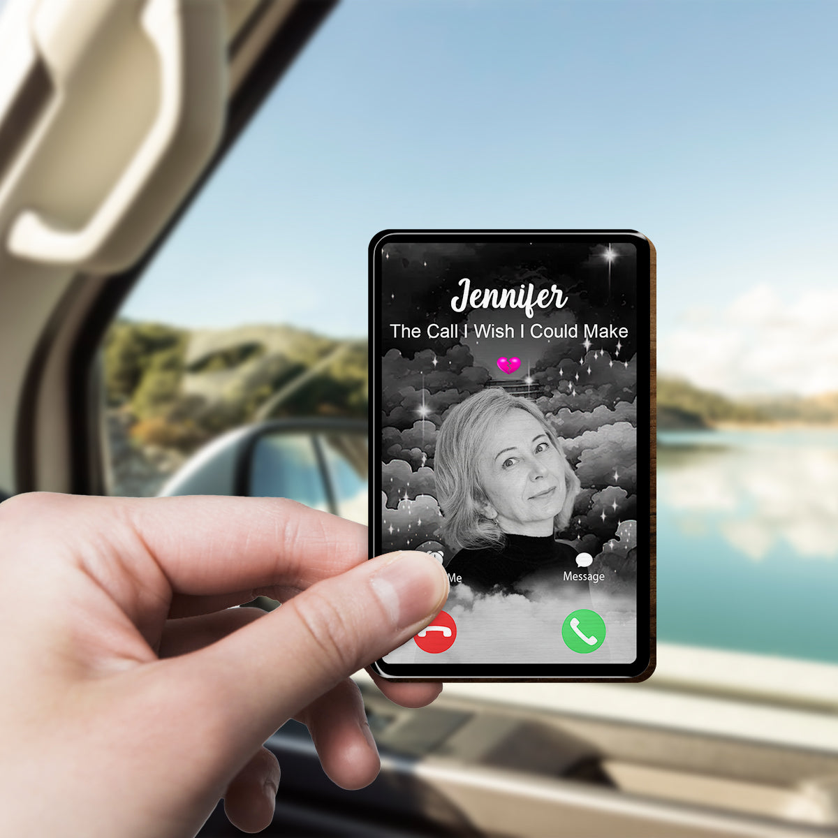 Ruf des Himmels – Personalisierter, gedenklicher Auto-Sonnenblendenclip