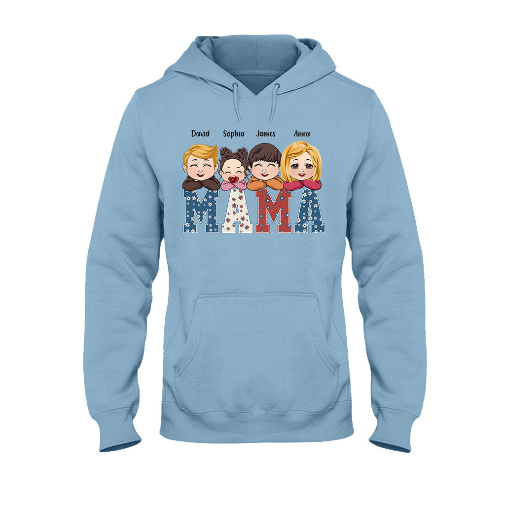 Amerikanische Mama – Beliebiger Titel, Vintage-Retro-Stil – Personalisiertes Mutter-T-Shirt und Hoodie