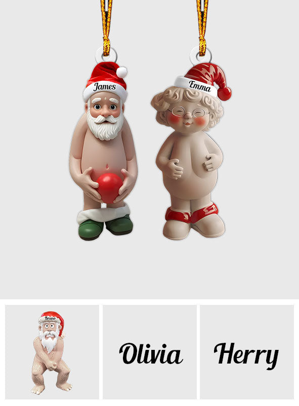 Naughty Couple - Personalized Couple Custom Shaped Ornament