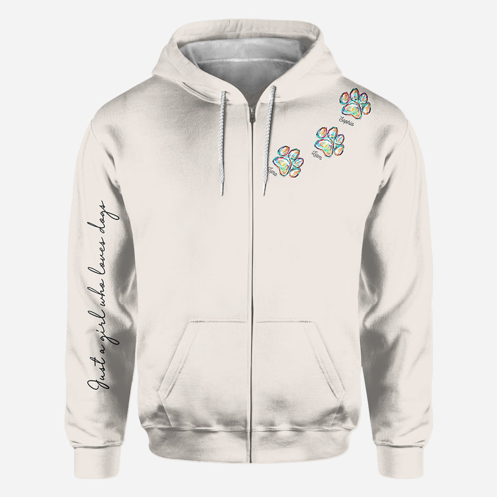 Just A Girl Who Loves Dogs Cats - Personalized Dog All Over Shirt