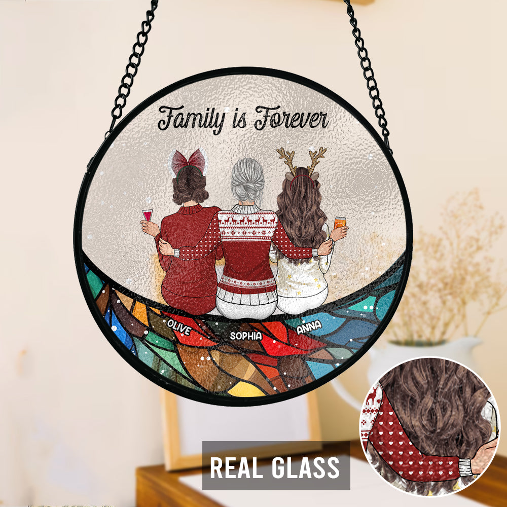 The Bond Between Family - Personalized Family Stained Glass Suncatcher