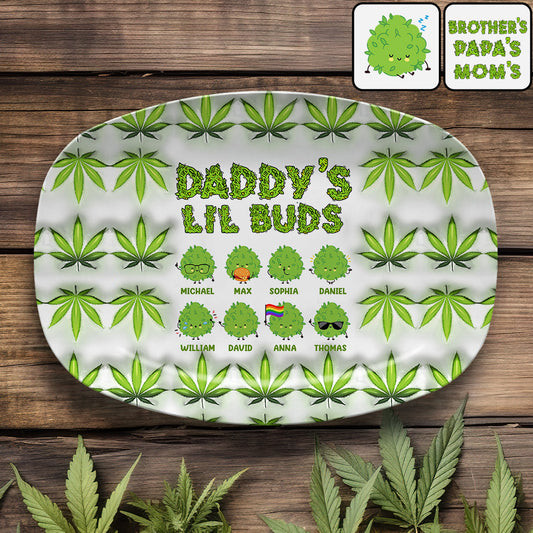 Lil Buds Rolling - Personalized Weed Plate