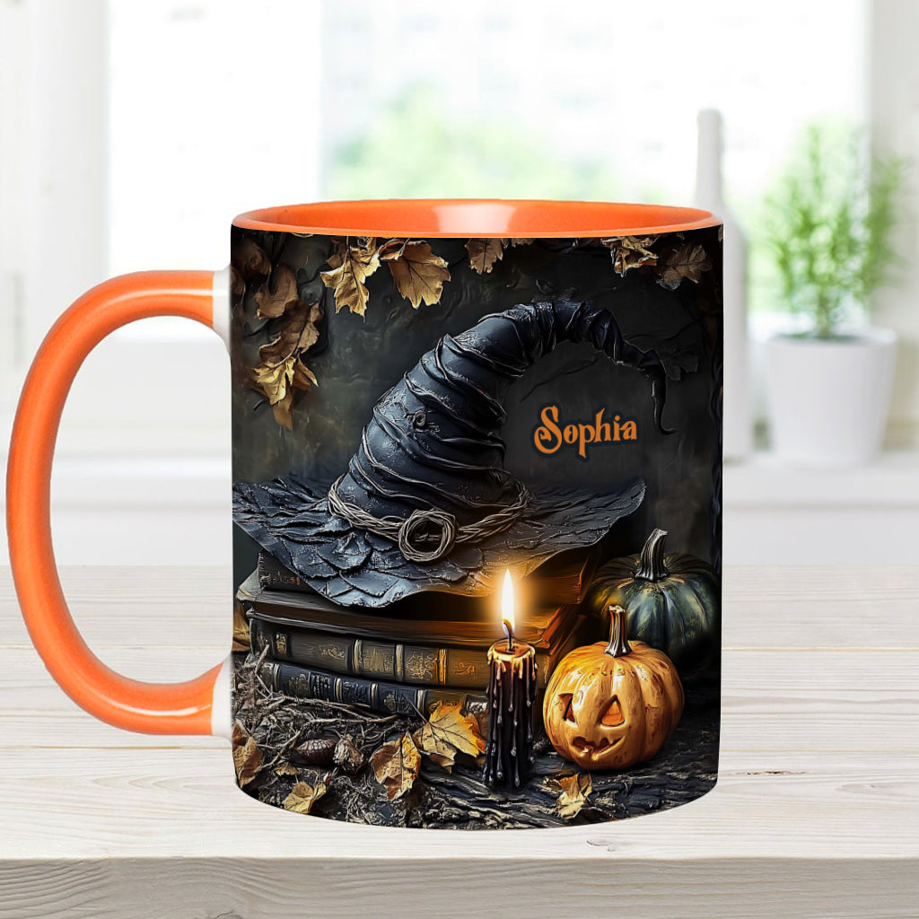 Ein Hexen-Herbstritual – Personalisierte Tasse mit Hexenmotiv