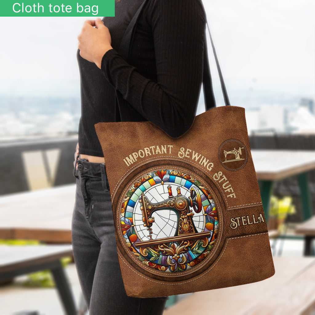 Important Sewing Stuff - Personalized Sewing Tote Bag