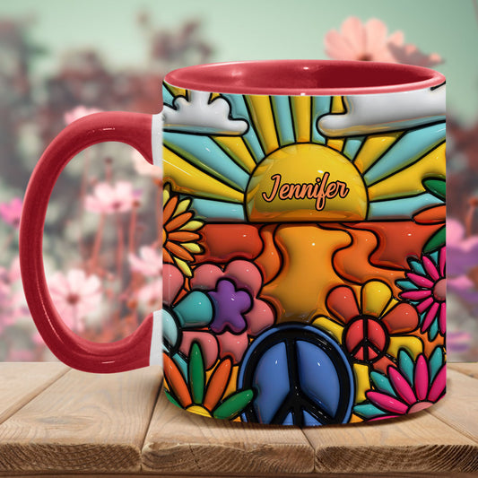 Hippie Soul – Personalisierte Tasse mit Hippie-Akzent