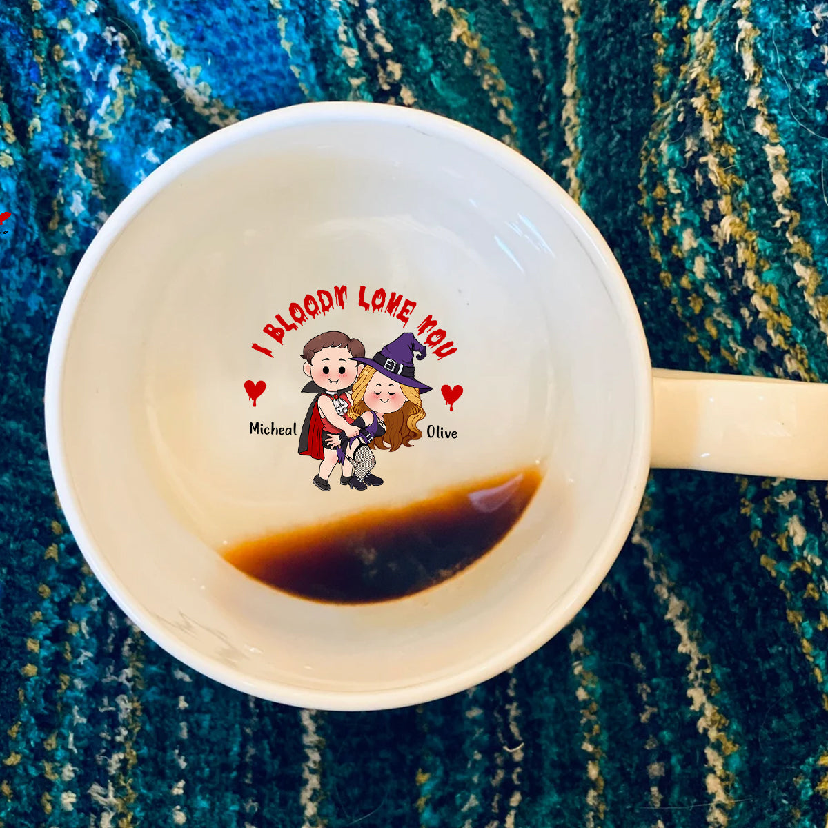 Ich bin verdammt mit dir - Personalisierte Tasse für Paare mit versteckter Botschaft
