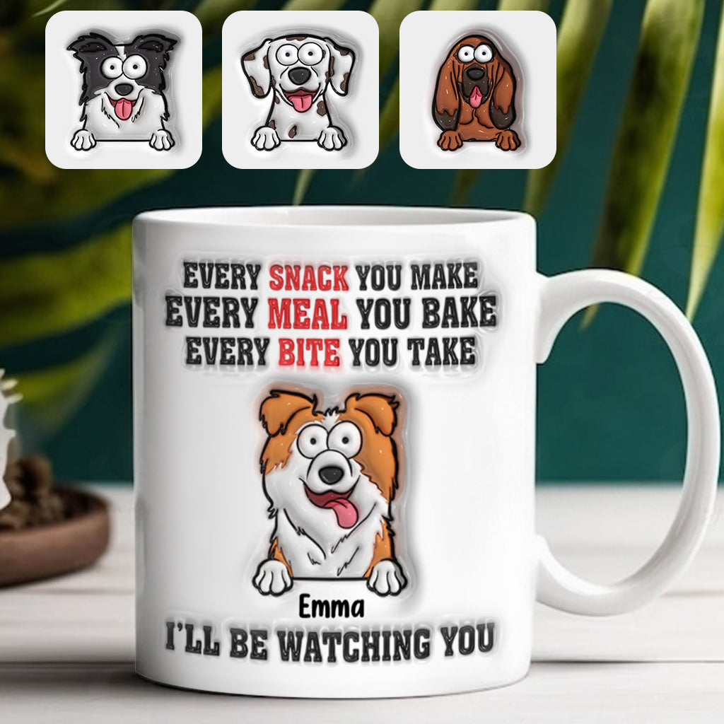 Ich beobachte dich – personalisierte Hunde-Tasse