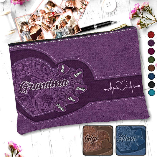 Grandma's Heart - Personalized Grandma Pouch