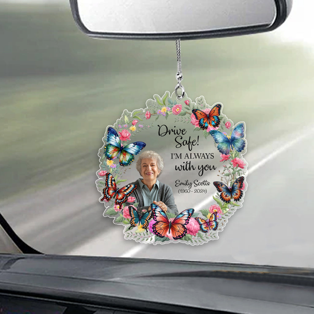 Your Wings Were Ready But Our Hearts Were Not - Personalized Memorial Transparent Car Ornament