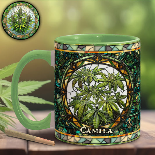 Irgendwo ist 420 – Personalisierte Tasse mit Cannabis-Motiv