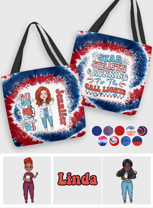 Nurse Life 4th Of July - Personalized Nurse Tote Bag