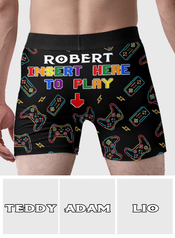 Hier einfügen zum Abspielen – Personalisierte Herren-Boxershorts mit LGBT-Unterstützung