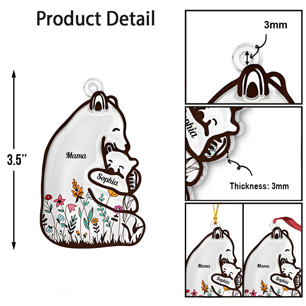 Mama Bear - Personalized Mother Custom Shaped Ornament
