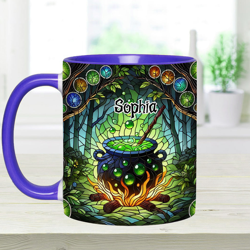Witch's Cauldron - Personalized Witch Accent Mug