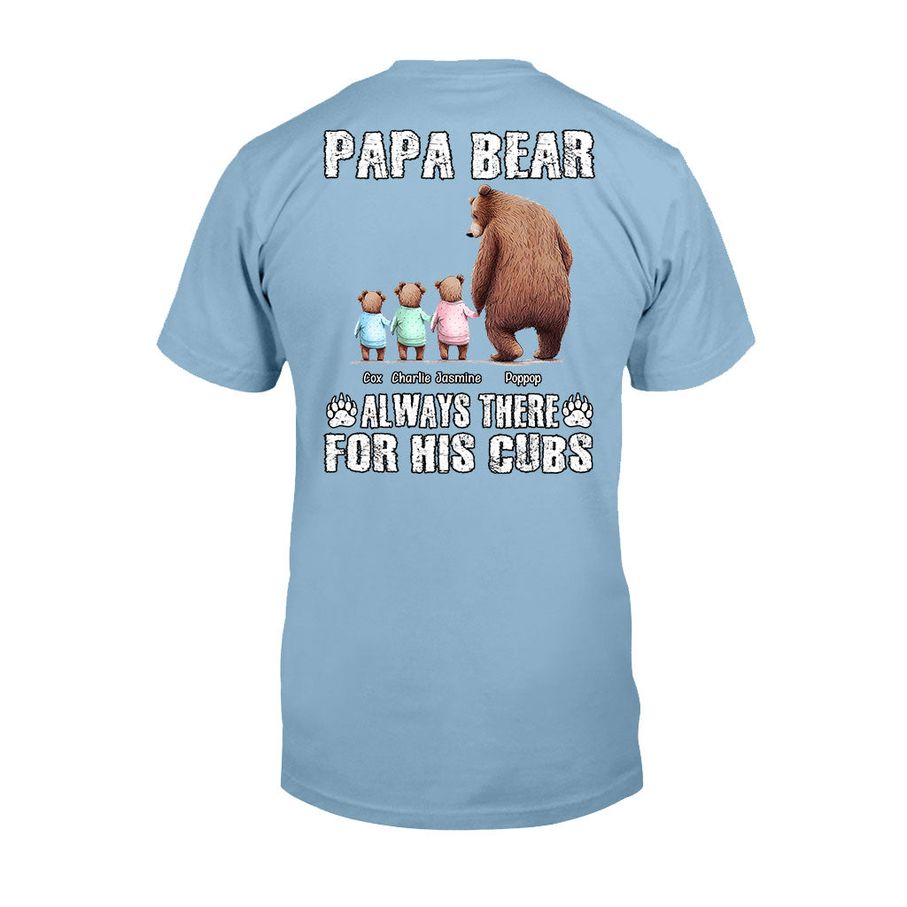 Papa Bär ist immer für seine Jungen da – Personalisiertes Vater-T-Shirt und Hoodie