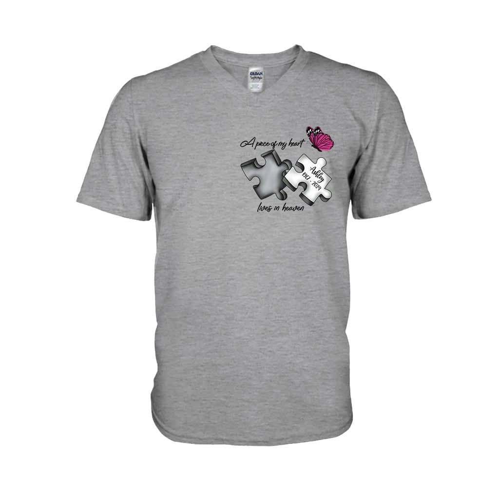 Immer in meinen Gedanken, für immer in meinem Herzen – personalisiertes Gedenk-T-Shirt und Hoodie