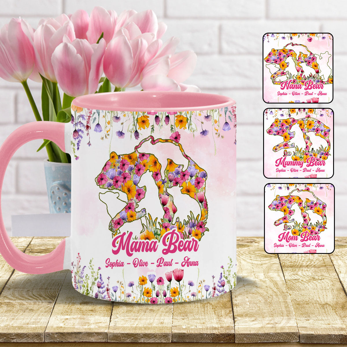 Mama Bär - Personalisierte Tasse mit Muttermotiv