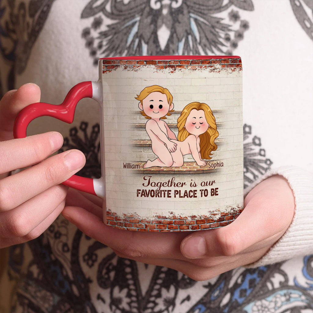 Ich liebe dich – Personalisierte Tasse mit Herzgriff für Paare