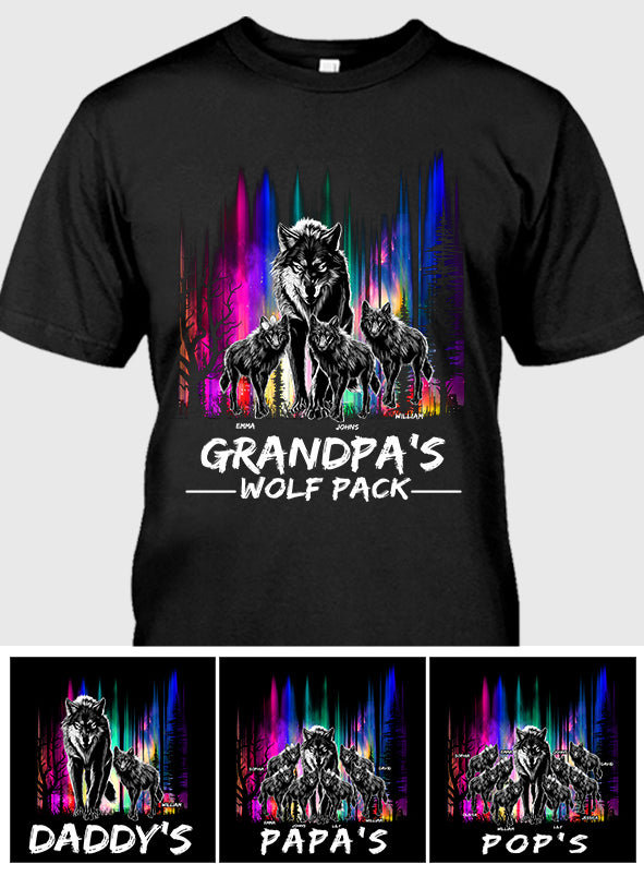 Opas Wolfsrudel – Personalisiertes Opa-T-Shirt und Hoodie