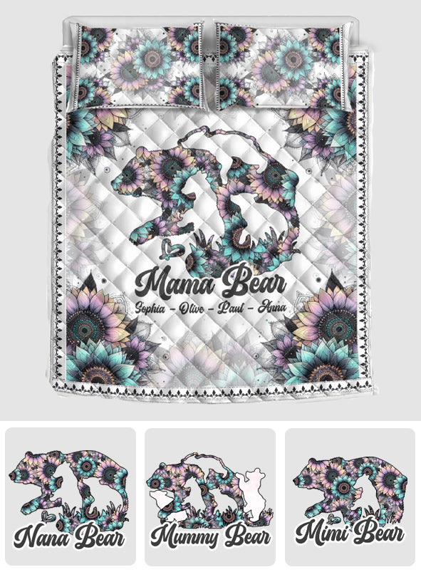Mama Bär – Personalisiertes Mutter-Quilt-Set