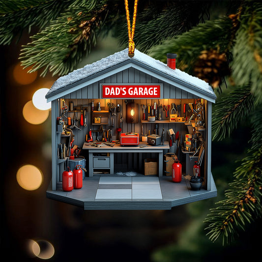 Papas Garage – Personalisierter Vater-Anhänger