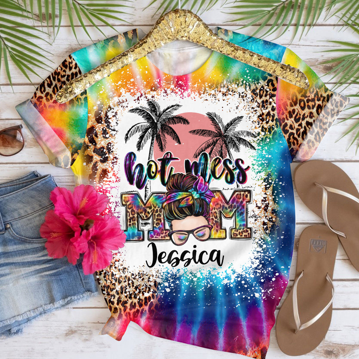 Hot Mess Mom - Personalized Mother All Over Shirt