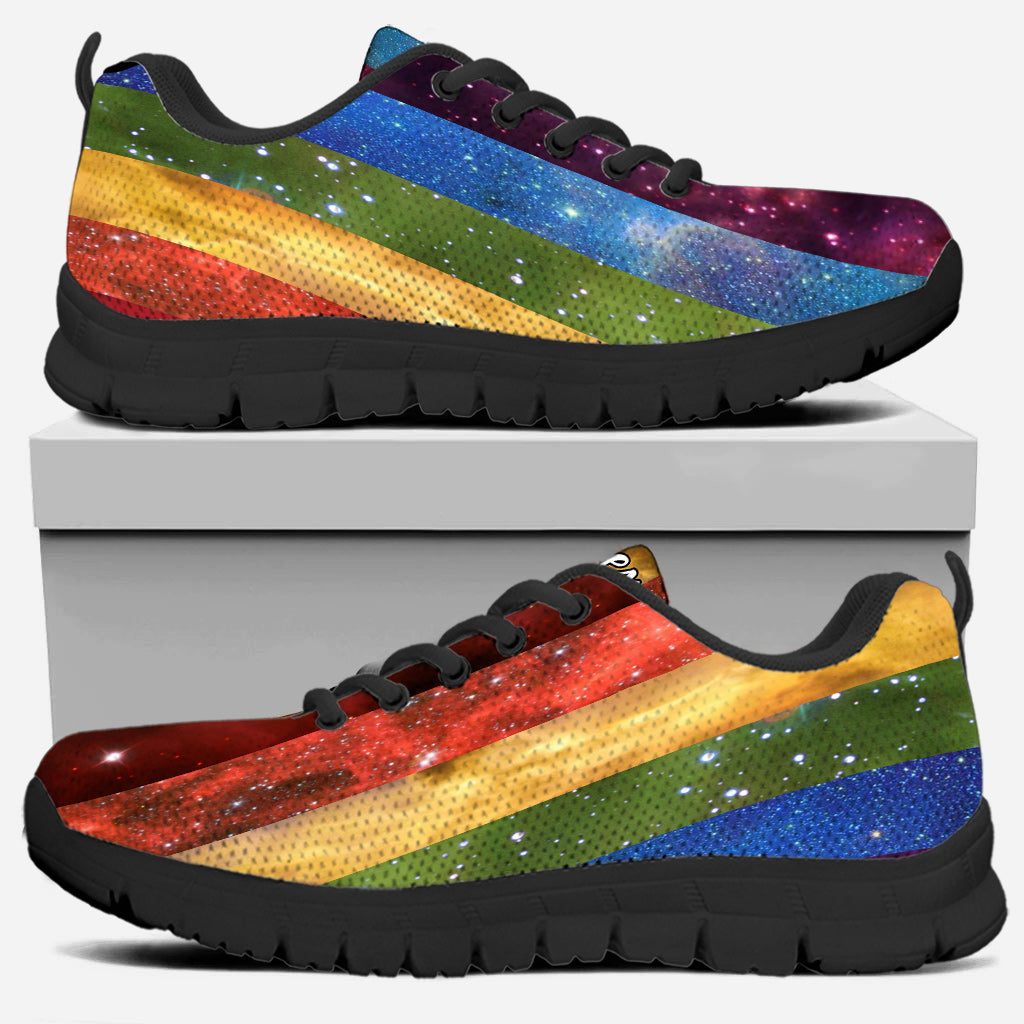 Pride Rainbow Galaxy – Personalisierte LGBT-Unterstützungs-Sneaker