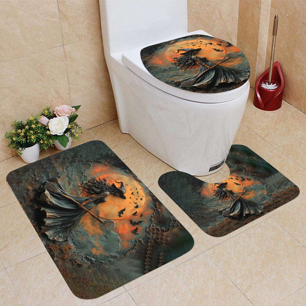 Beautiful Witch Witch Bathroom Curtain & Mats Set
