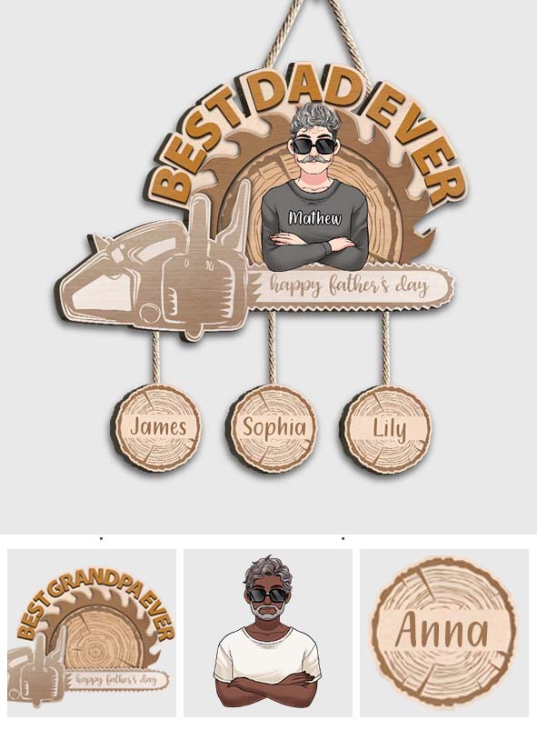 Bester Papa aller Zeiten - Personalisiertes Vater-Schild aus Palettenholz