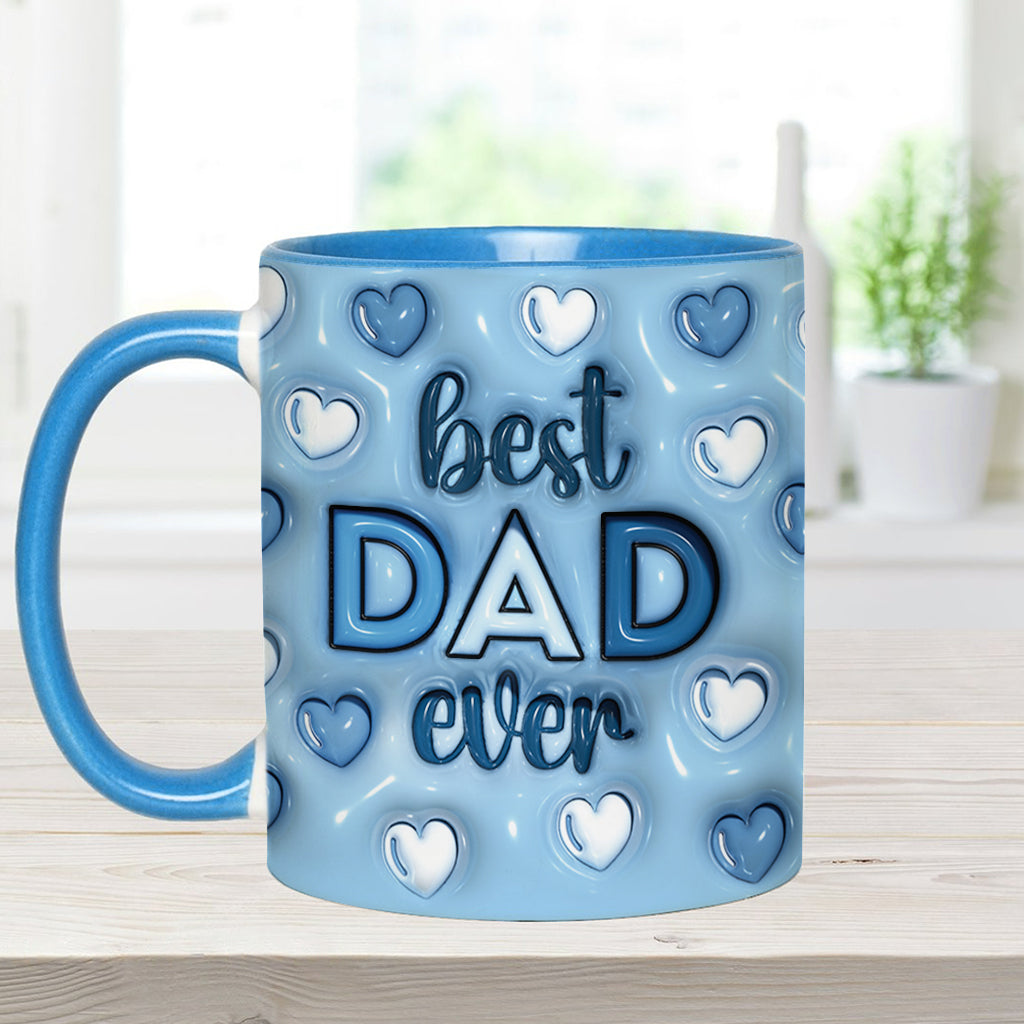 Best Dad Ever - Personalized Father Accent Mug