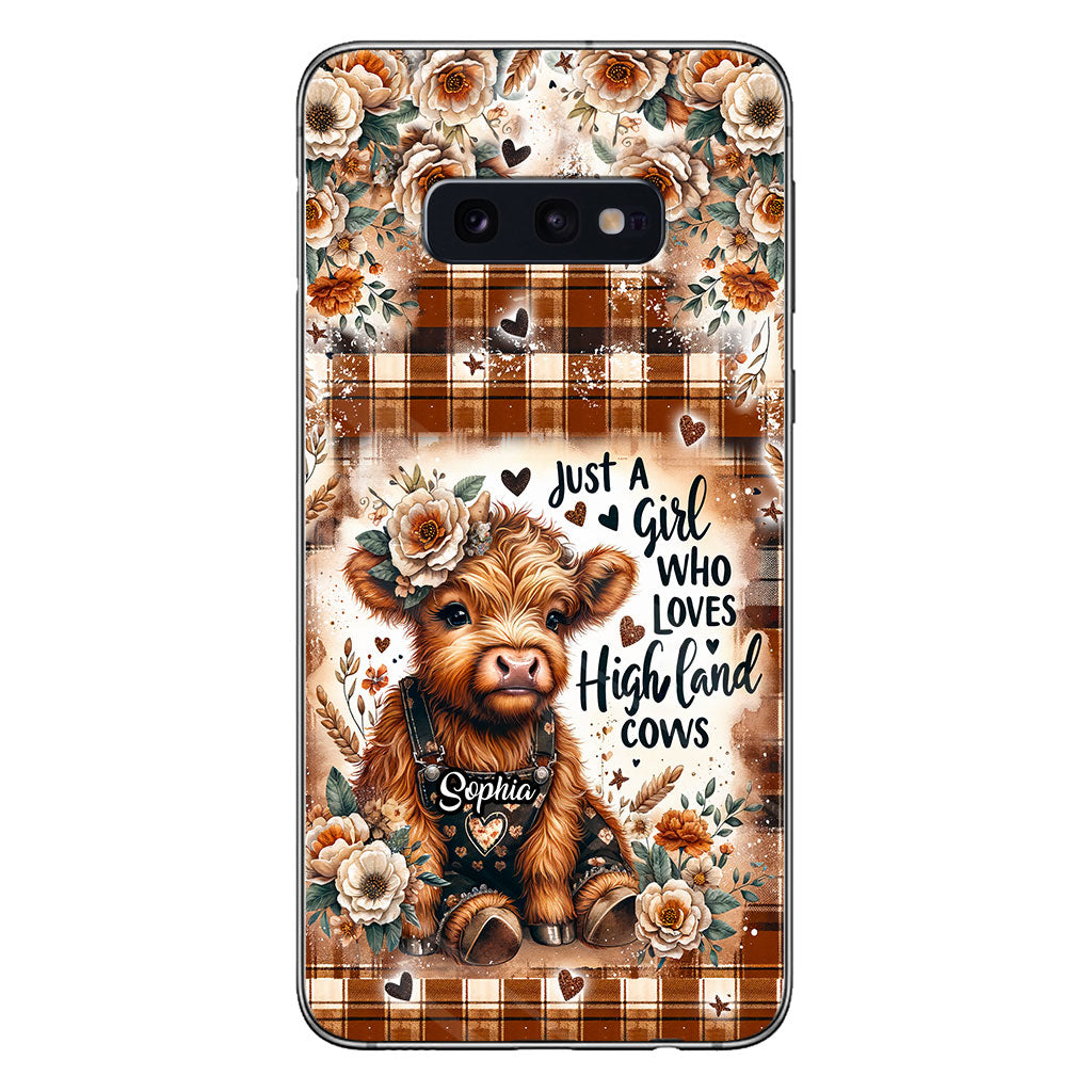Just A Girl Who Loves Highland Cow - Personalisierte Handyhülle