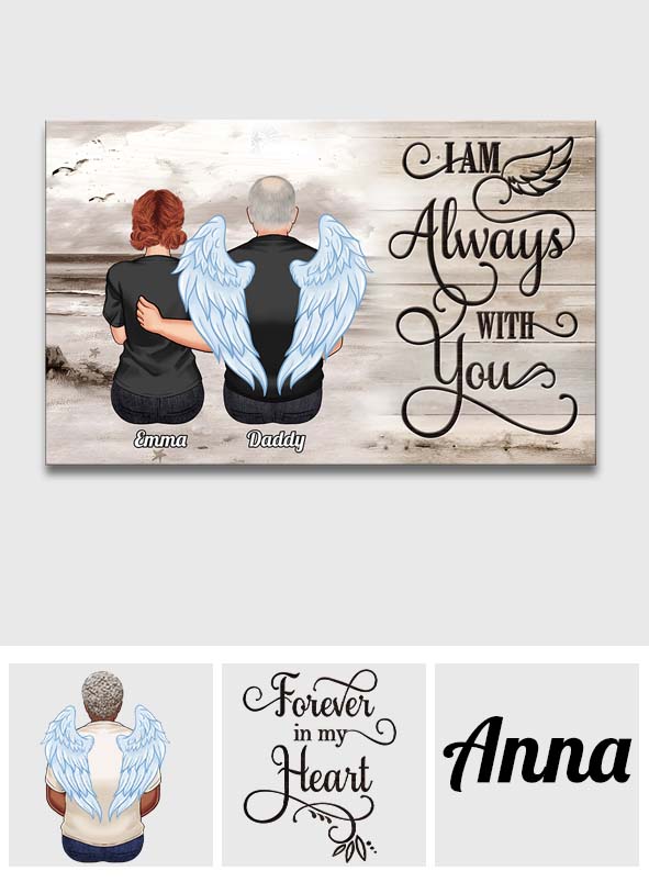 Ich bin immer bei dir – Personalisierte Gedenkleinwand und Poster