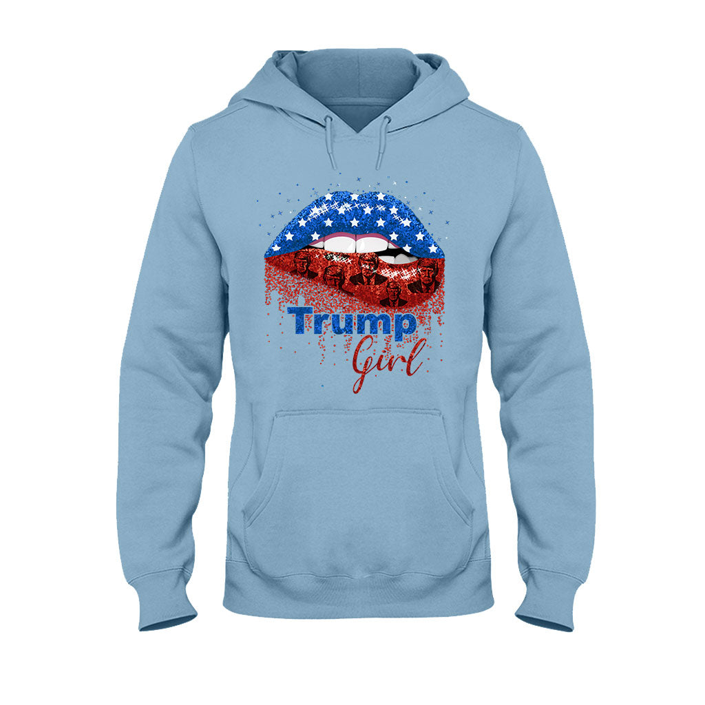 American Lips Trump Girl 2024 - T-shirt And Hoodie