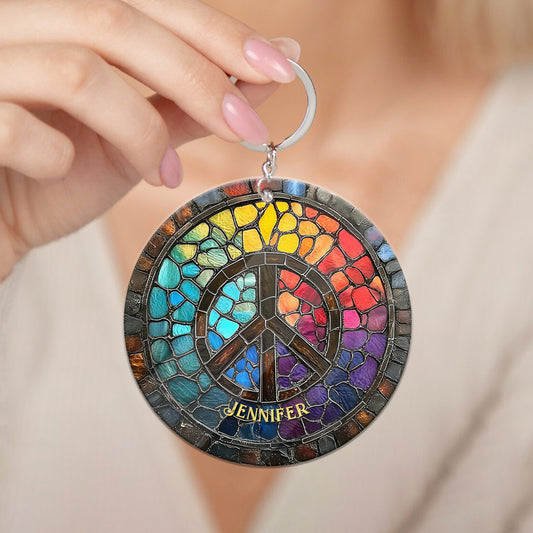 Hippie Soul – Personalisierter Hippie-Schlüsselanhänger