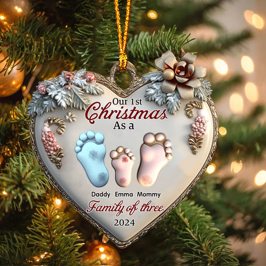 Our 1st Christmas Together - Personalized Family Ornament