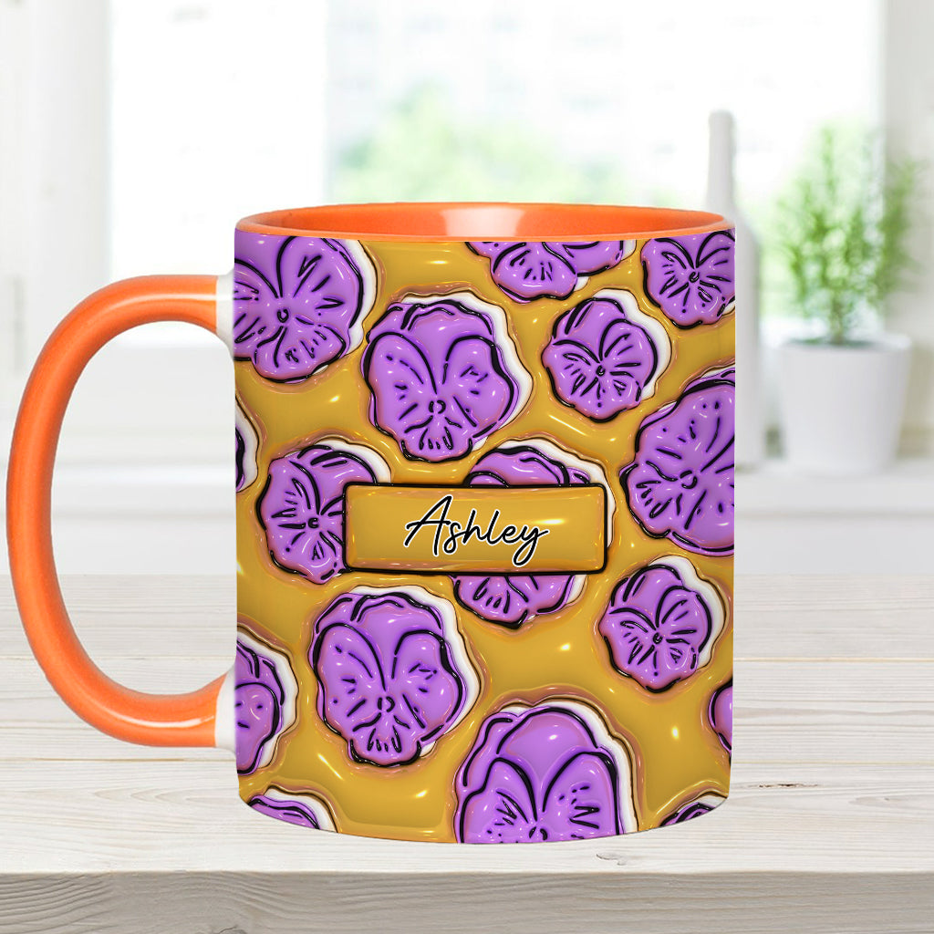Birth Month Flower - Personalized Birthday Accent Mug