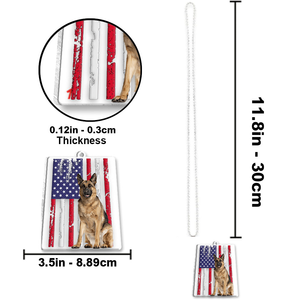 Puppy Flag - Personalized Dog Transparent Car Ornament