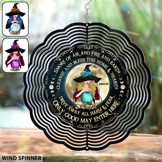 Smoke Of Air And Fire And Earth - Personalized Witch Wind Spinner