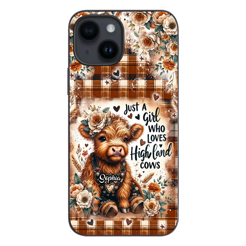 Just A Girl Who Loves Highland Cow - Personalisierte Handyhülle