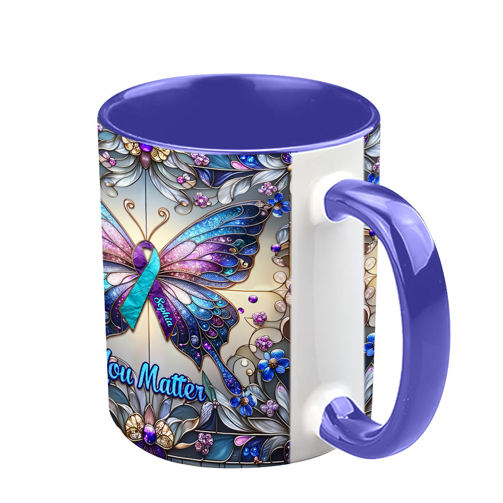 Du bist wichtig – Personalisierte Tasse mit Akzent zur Suizidprävention