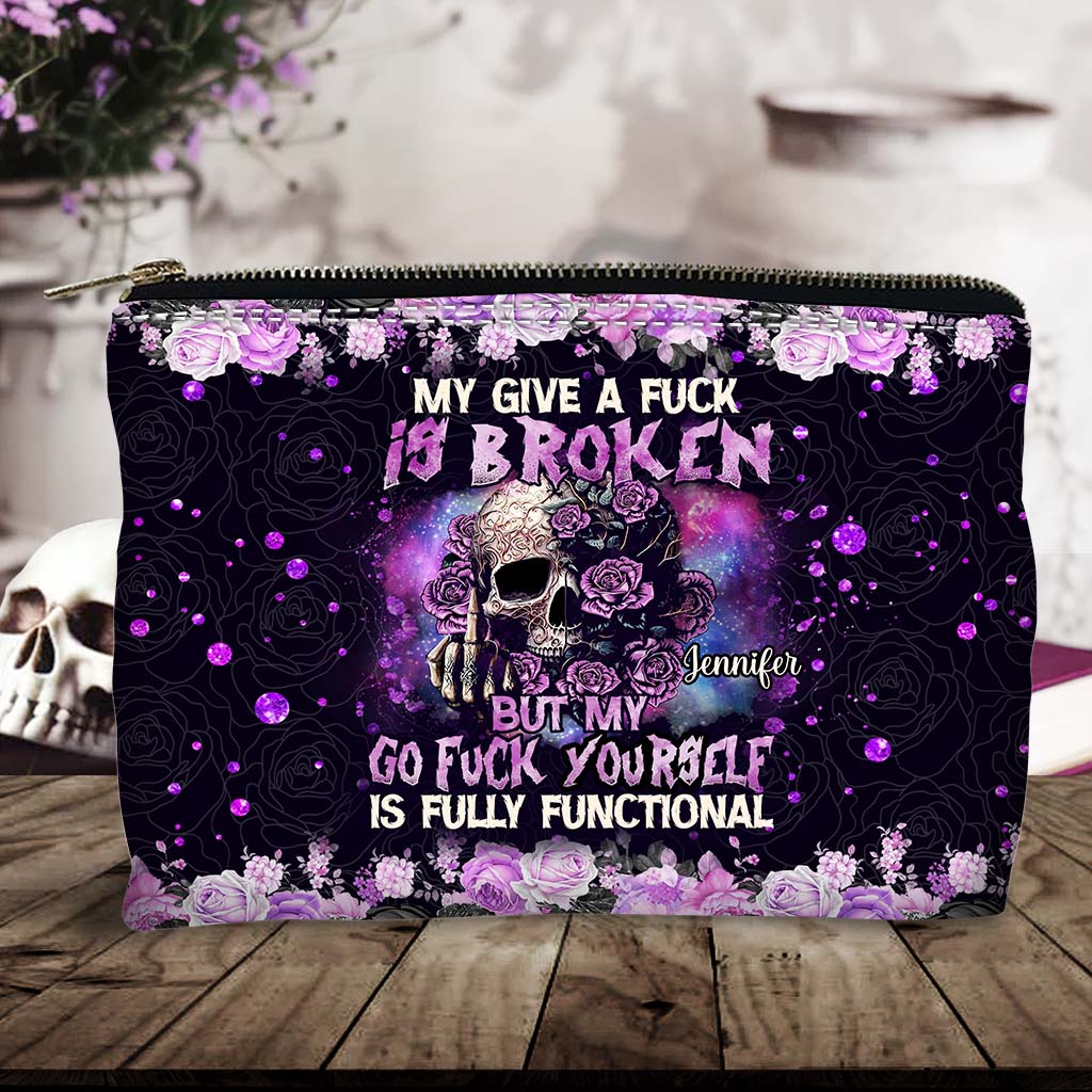 Mein "Scheiß drauf" ist kaputt, aber mein "Leck mich am Arsch" funktioniert einwandfrei – personalisierte Totenkopftasche