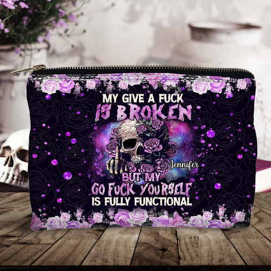 Mein "Scheiß drauf" ist kaputt, aber mein "Leck mich am Arsch" funktioniert einwandfrei – personalisierte Totenkopftasche