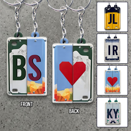 Beliebiges Kennzeichen – Personalisierter Partner-Schlüsselanhänger